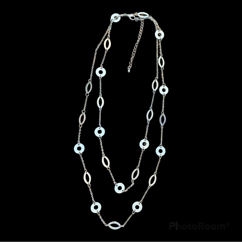 Long  Silver Necklace